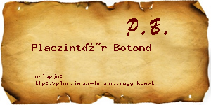 Placzintár Botond névjegykártya